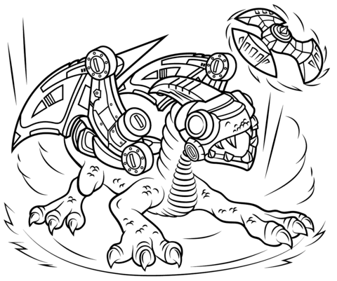 Skylanders Drobot Coloring Page